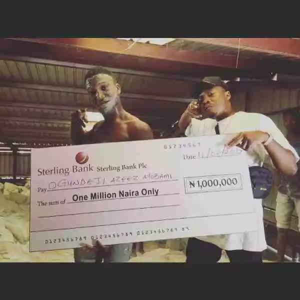 Olamide Gives Winner Of #WoChallenge 1 Million Naira (Photos)